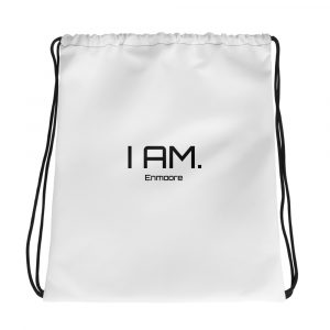 I Am (White) Drawstring bag